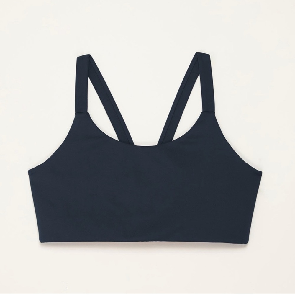 GIRLFRIEND COLLECTIVE Lou V-Back Bra in Midnight NWT